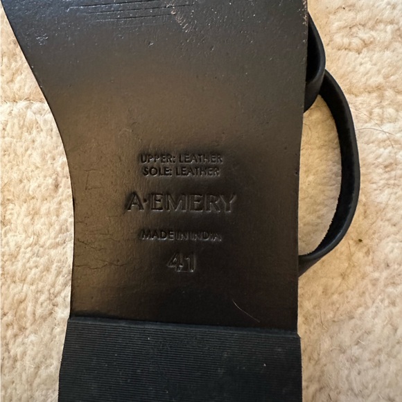 A Emery Colby Leather Sandals Black size 41 - Picture 7 of 7